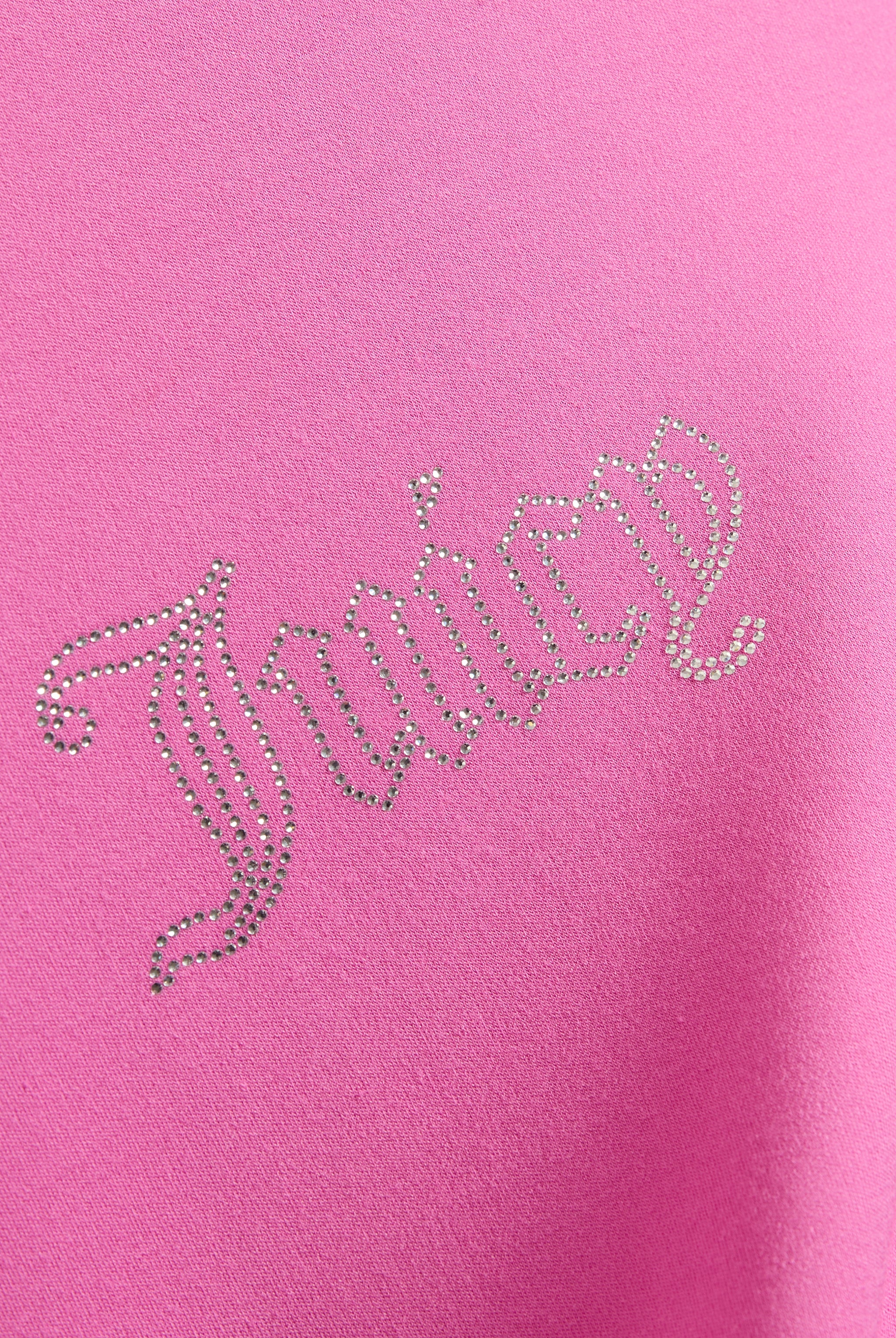 SUPER PINK RAGLAN DIAMANTÉ BABY TEE - Image 8