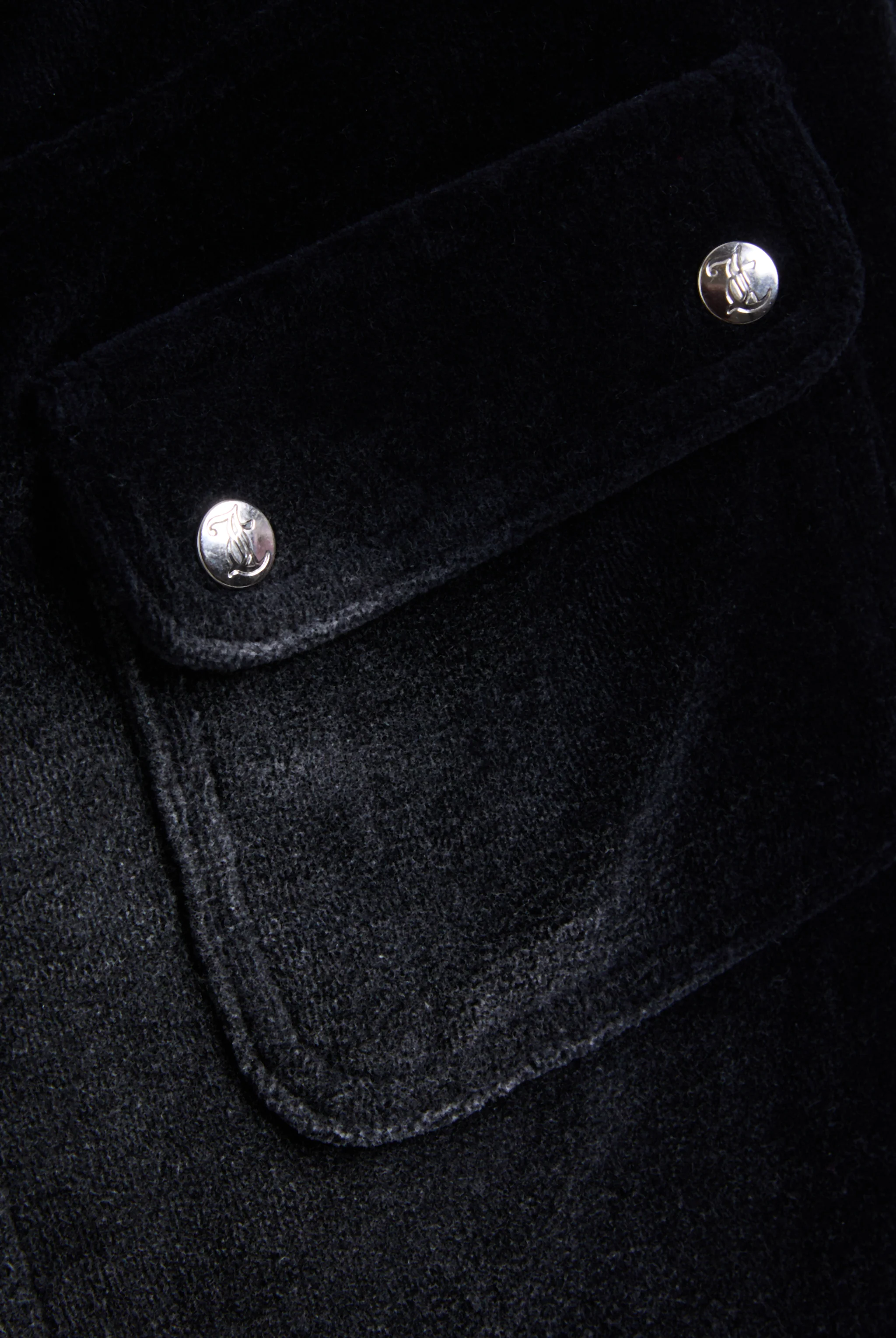 WASHED BLACK COTTON VELOUR MINI SKIRT - Image 9
