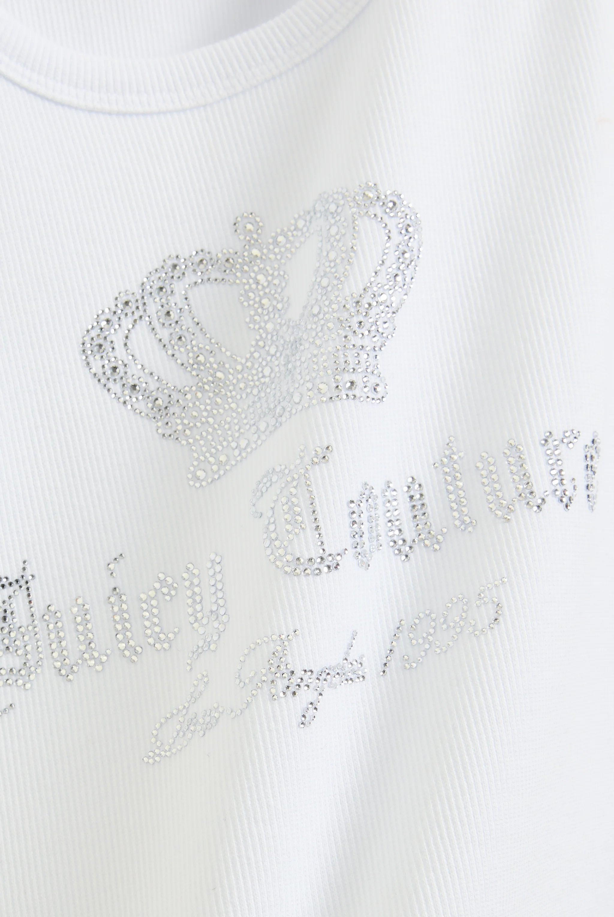 WHITE RIBBED DIAMANTÉ CROWN VEST - Image 7