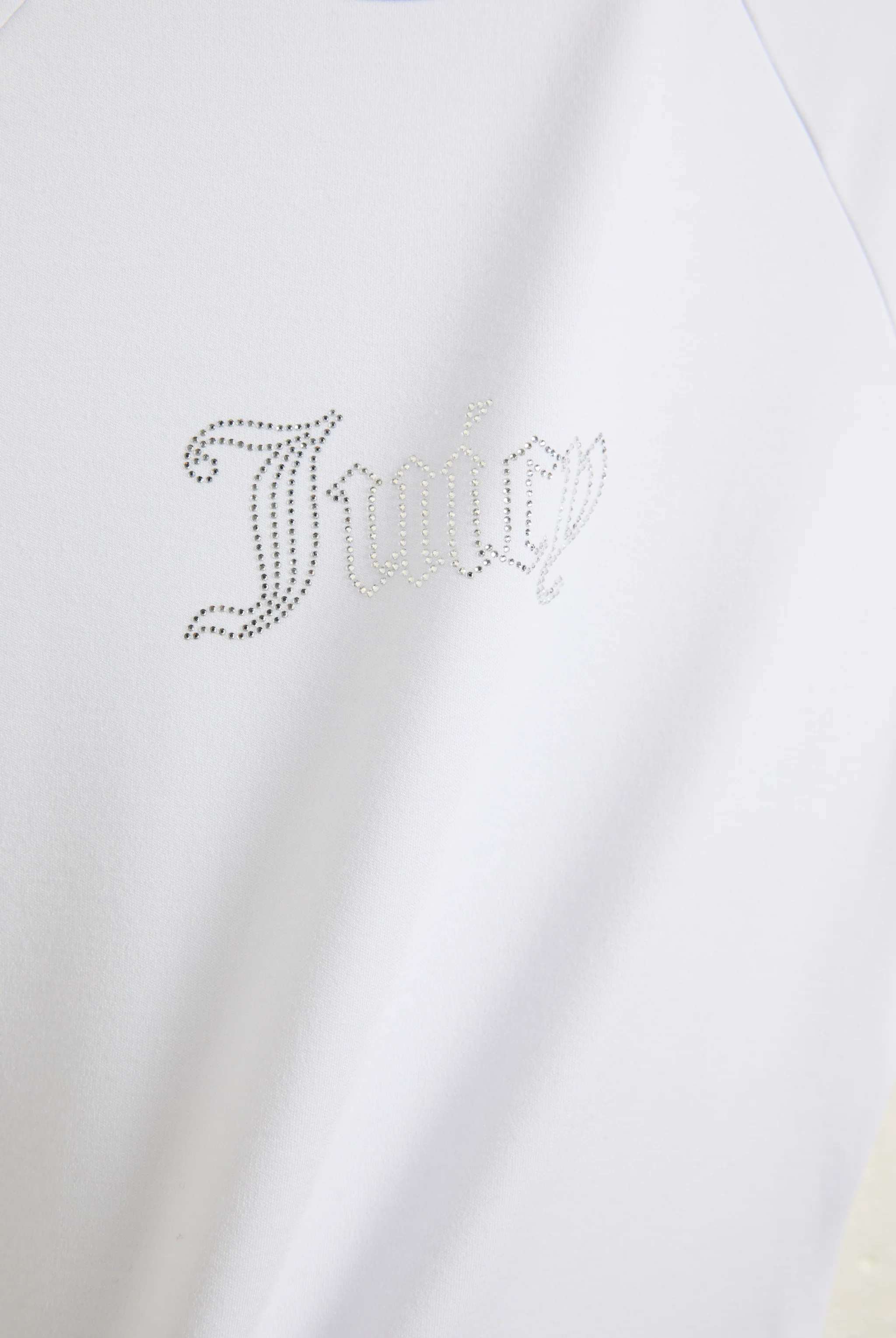 WHITE RAGLAN DIAMANTÉ BABY TEE - Image 8